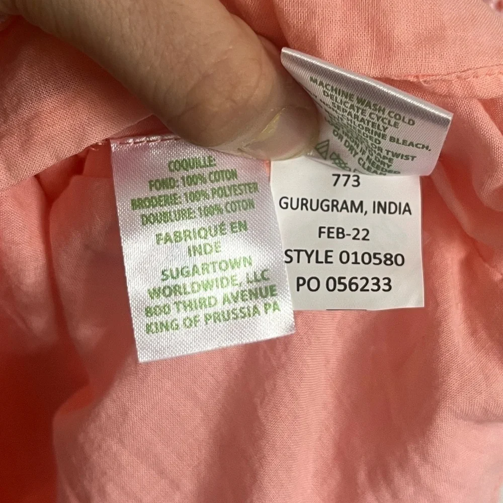 NEW Lilly Pulitzer Briela Eyelet Swing Cottagecore Dress Coral Pink Small - Picture 11 of 11